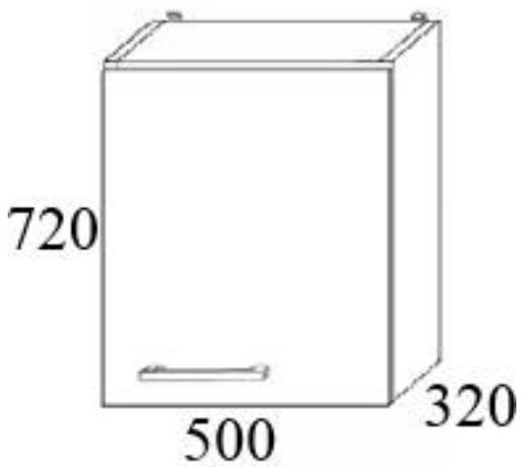 Szafka kuchenna wisząca MKW5 50x32x72h
